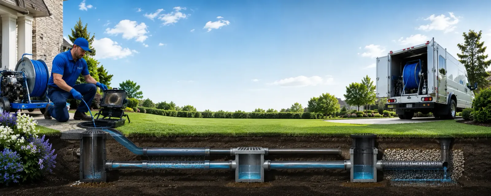 Outdoor drain cleaning information for Horseshoe Bay, TX